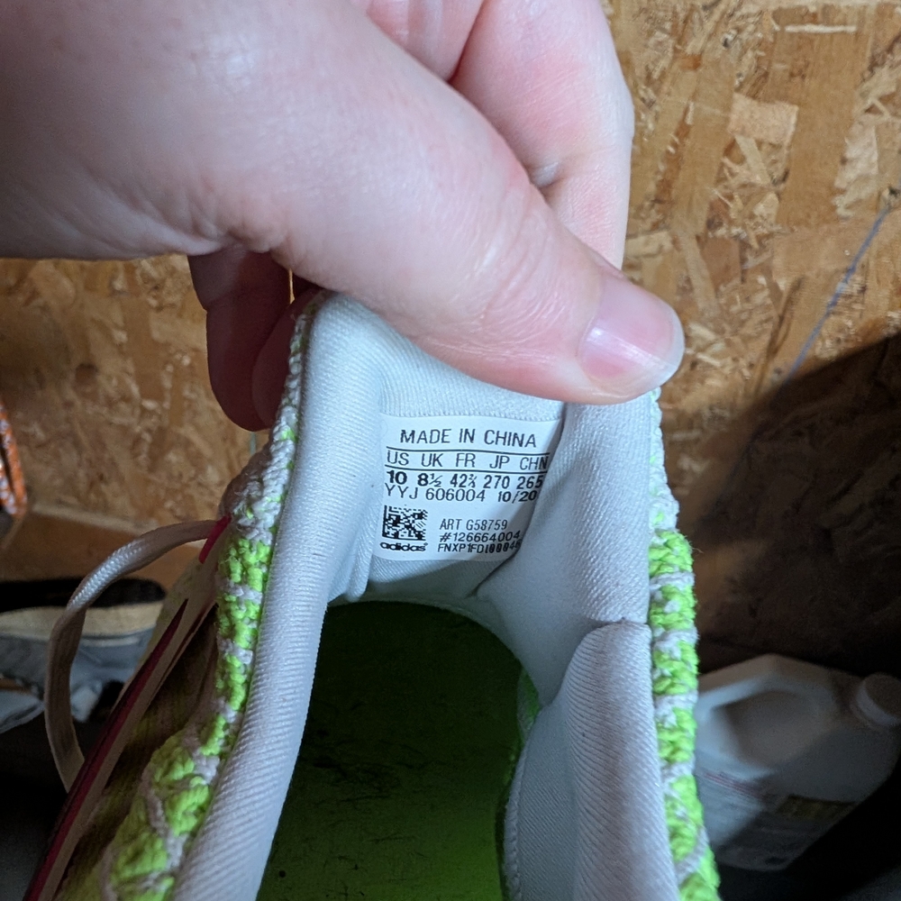 adidas Women's White Neon Green Pink Athletic Shoes - Picture 4 of 4